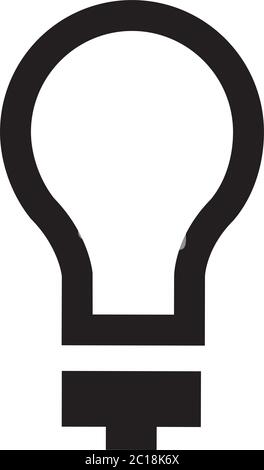 Glühlampe Symbol in Flat Style Vektor für App, UI, Websites. Schwarzes Symbol Vektor Illustration. Stock Vektor