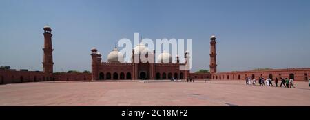 Gebetshalle von Badshahi oder Kaiserliche Moschee, Lahore Pakistan Stockfoto