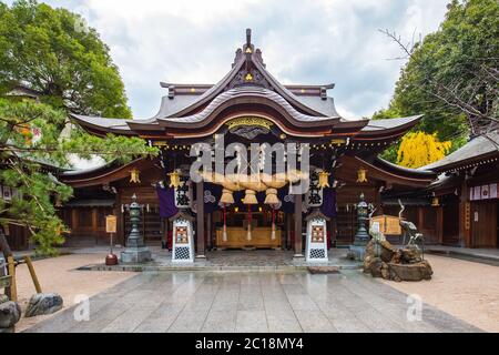 Der Kushida-Schrein befindet sich in Hakata, Fukuoka, Japan Stockfoto