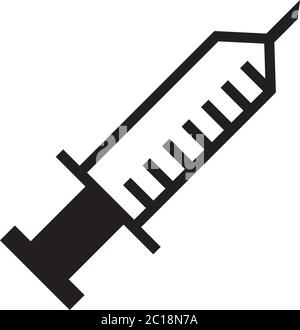 Spritze Symbol in Flat Style Vektor für Apps, UI, Websites. Schwarzes Symbol Vektor Illustration. Stock Vektor
