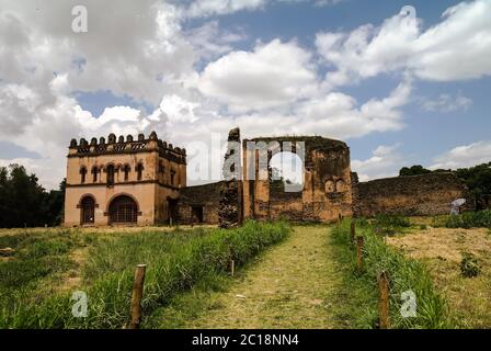 Fasilidas Palast in Fasil Ghebbi Standort Gonder Stockfoto