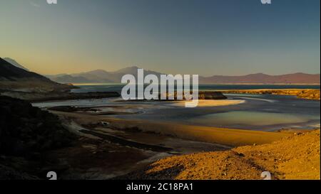Panorama des Kratersalzsees Assal Djibouti Stockfoto