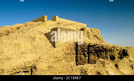 Blick auf westliche Deffufa Tempel in Kerma, Nubien, Sudan Stockfoto