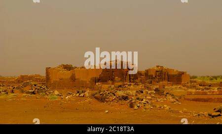 Panorama von Musawwarat es Sufra - Ruinen, Meroe, Sudan Stockfoto