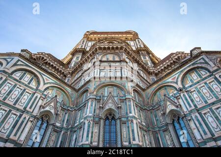 Nahaufnahme des Duomo von Florenz in der Toskana, Italien Stockfoto