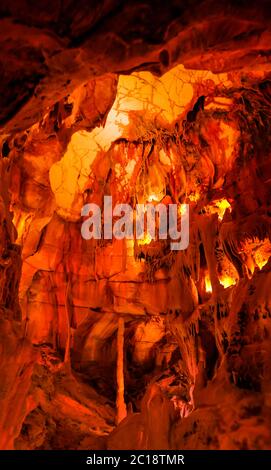 Innenansicht der Grutas Mira de Aire Höhle, Portugal Stockfoto