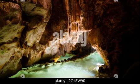 Innenansicht der Grutas Mira de Aire Höhle, Portugal Stockfoto