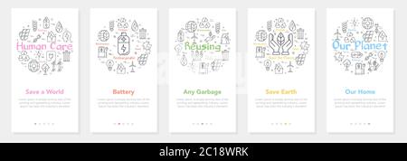 Vertikale Banner Ökologie und alternative Energiequellen - 03 Stock Vektor