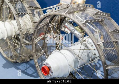 Lunokhod Lunar Rover Räder Detail Stockfoto