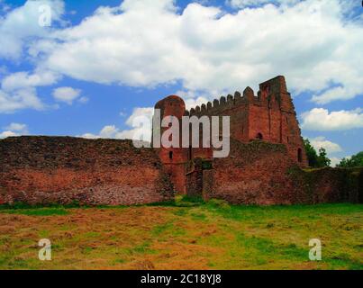 Palast der Iyasu, der Enkel von Fasilidas in Fasil Ghebbi Ort, Gonder Stockfoto