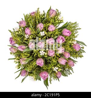 Blumenstrauß isoliert auf weißem Hintergrund Stockfoto