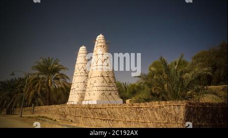 Blick auf den Taubenturm, Siwa Oase, Ägypten Stockfoto