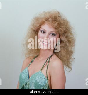 Audrey Landers, amerikanische Schauspielerin und Sängerin, Deutschland um 1985. Amerikanische Schauspielerin und Sängerin Audrey Landers, Deutschland um 1985. Stockfoto