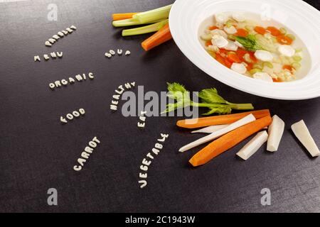 Gesunde Gemüsesuppe. Stockfoto
