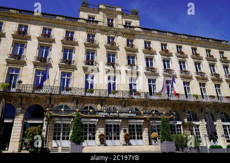 Bordeaux , Aquitanien / Frankreich - 06 10 2020 : InterContinental Grand Hotel de bordeaux Luxus hôtel in frankreich Stockfoto