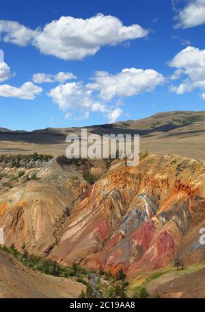 Anzahlung von bunten Ton in Altai Gebirge Stockfoto