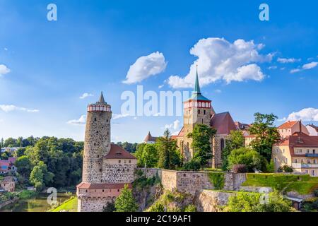 Historische Altstadt von Bautzen in Sachsen, Deutschland Stockfoto