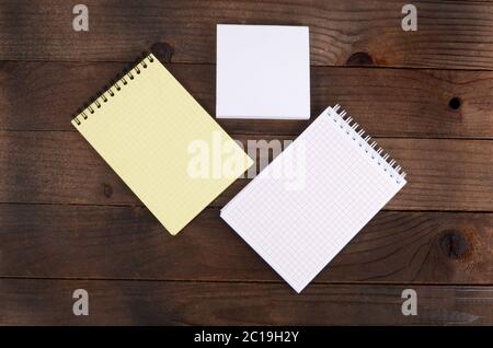 Verschiedene Notebooks aus nächster Nähe Stockfoto