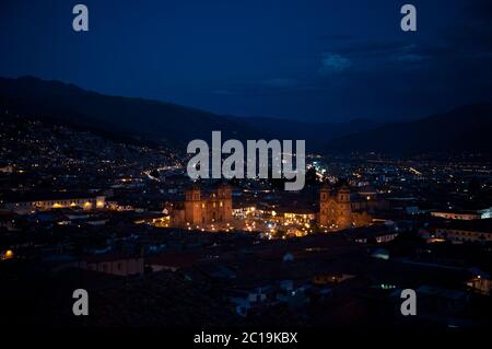 Plaza de las armas, Cusco, Cuzco, Peru, Lateinamerika. Stockfoto