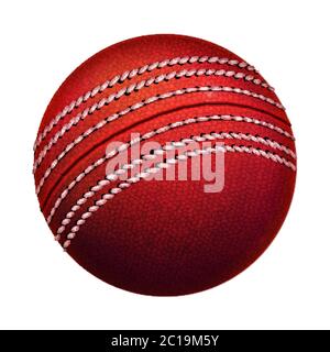 Cricket Leder Ball Sportliche Ausrüstung Vektor Stock Vektor