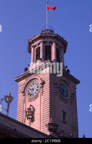 Der Uhrturm des Jianghan Zollhauses auch bekannt als 'Hankou Zollhaus@ gegründet im Jahr 1924, eines der Wahrzeichen von Wuhan, Hauptstadt der Provinz Hubei China Stockfoto