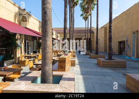 Los Angeles, Hollywood, USA- 10. Juni 2015: Innenhof des Ägyptischen Theaters Hollywood am Hollywood Boulevard. Stockfoto