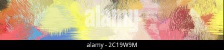 Breite Landschaftsgrafik mit abstrakten Pinselstrichen Hintergrund mit Burly Holz, Khaki und sienna. Kann für Hintergrund, Leinwand oder Poster verwendet werden Stockfoto
