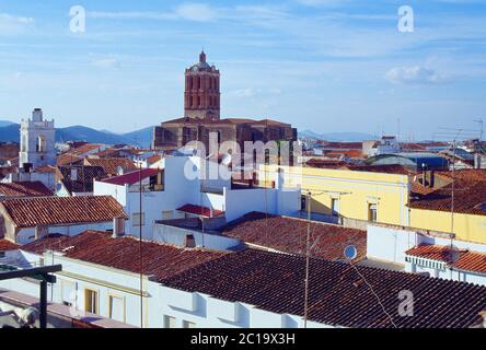 Panoramablick. Zafra, Badajoz Provinz, Extremadura, Spanien. Stockfoto