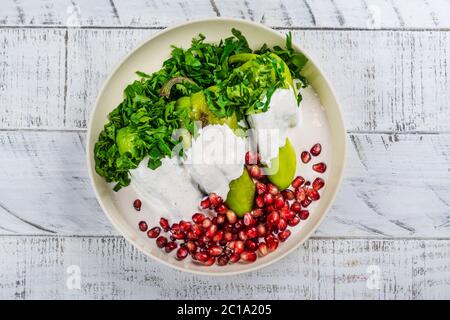 Chiles en nogada, mexikanisches Essen Stockfoto