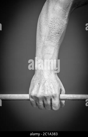 Steinerne statue Detail der menschlichen Hand Stockfoto