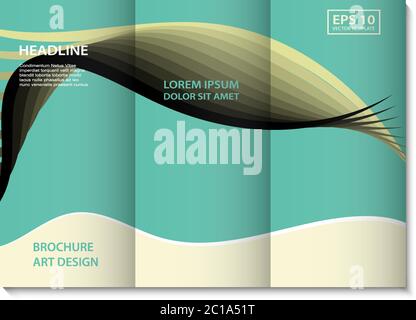 Vektor-Broschüre Vorlage mit surrealen Farbe in tropischen Strand Thema. Broschüre, Bannerdesign. Trendy Vektor abstrakte Formen Linien für Kunst Dekor presen Stock Vektor