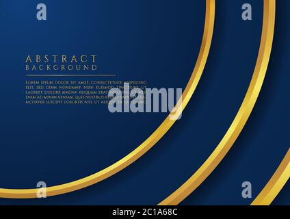 Abstrakt Hintergrund Gold Kreis Form radialen Design Luxus-Stil mit Platz für Text. vektor-Illustration. Stock Vektor