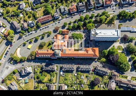 Luftaufnahme, Arnsberg Landrat, Rathaus, Arnsberg, Sauerland, Hochsauerlandkreis, Nordrhein-Westfalen, Deutschland, Altbau und Stockfoto