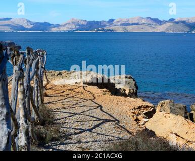 Landschaft Pollensa Bucht Mallorca, Spanien Stockfoto