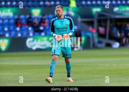 Brondby, Dänemark. Juni 2020. Torwart Marvin Schwäbe (1) von Broendby, WENN er während des 3F Superliga-Spiels zwischen Broendby IF und AGF im Brondby Stadium gesehen wird. (Foto Kredit: Gonzales Foto/Alamy Live News Stockfoto