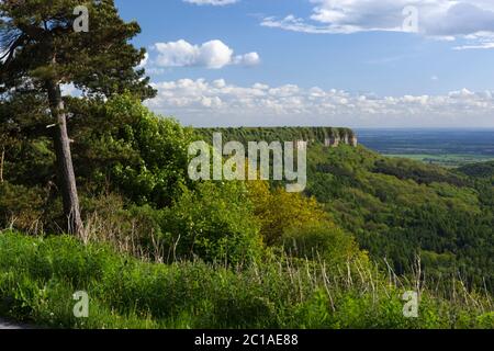 Blick auf Sutton Bank im North York Moors National Park, nahe Thirsk, North Yorkshire, England, Großbritannien, Europa Stockfoto