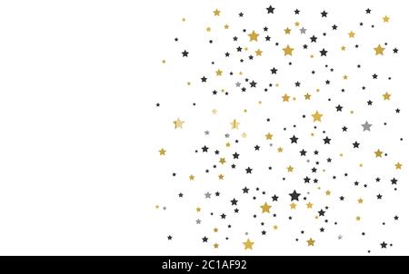 Gold, Silber und schwarze Sterne Bordkarte Hintergrund. Vektorgrafik. Stock Vektor