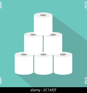 Stapel von Toilettenpapier Symbol Vektor-Illustration EPS10 Stock Vektor