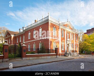 Bibliothekshalle im Independence National Historical Park, Altstadt Kulturviertel, Philadelphia. Pennsylvania Stockfoto