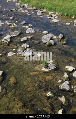 Sihl Fluss in der Nähe des Dorfes Sihlbrugg, Schweiz Stockfoto