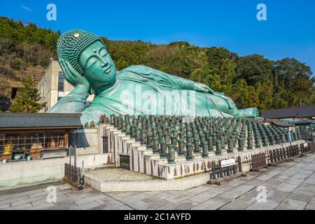 Der Nehanzo von Nanzoin Tempel in Sasaguri, Fukuoka Präfektur, Japan Stockfoto