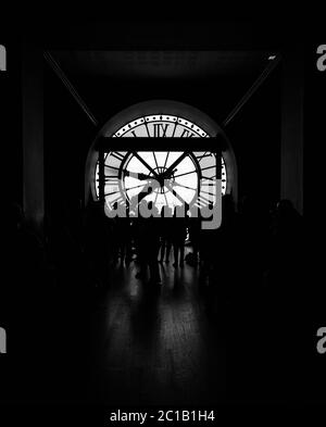Innenansicht der Uhr des Orsay Museums in Paris Stockfoto