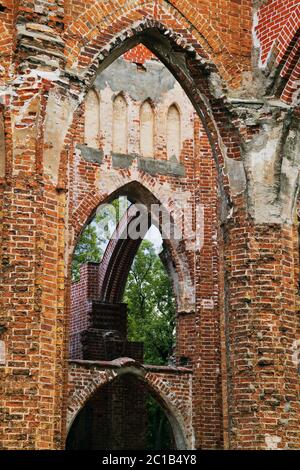 Ruinen der Kathedrale von Tartu Stockfoto