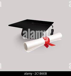 Schwarz Skalenhaube mit Grad Stock Vektor