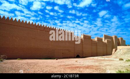 Ruinen von Processional Straße des alten Babylon in Hillah, Irak Stockfoto