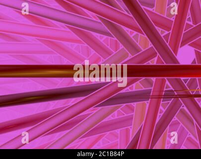 Rosa geformter fraktaler Hintergrund, digitale Grafik für kreatives Grafikdesign. Bunt leuchtende abstrakte Muster, moderne Zukunft Stockfoto