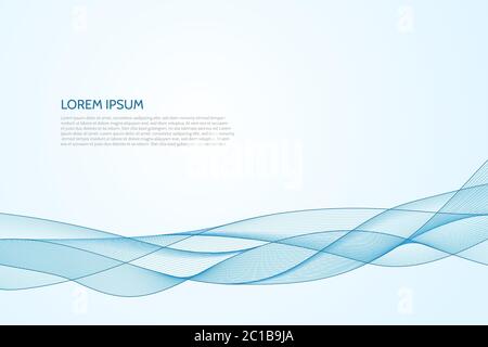 Vektor abstrakt gewellten blauen Hintergrund. Stock Vektor