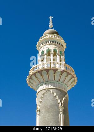 Außenansicht der Al Gohari Moschee aka Moschee von Essential, Tarim, Hadhramaut, Jemen Stockfoto