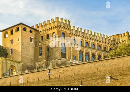 Blick Von Außen Auf Das Vatikanische Museumsgebäude Stockfoto