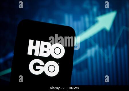 Polen. Juni 2020. In dieser Abbildung ist ein HBO Go-Logo auf einem Smartphone zu sehen. Kredit: Mateusz Slodkowski/SOPA Images/ZUMA Wire/Alamy Live Nachrichten Stockfoto